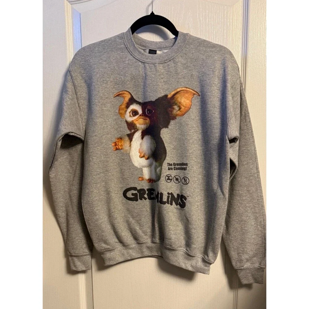 NEW Gremlins Gizmo Mogwai Christmas Classic Movie Jersey Youth XL Pullover Shirt